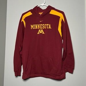 Nike University of Minnesota Center Swoosh Hoodie Sweatshirt